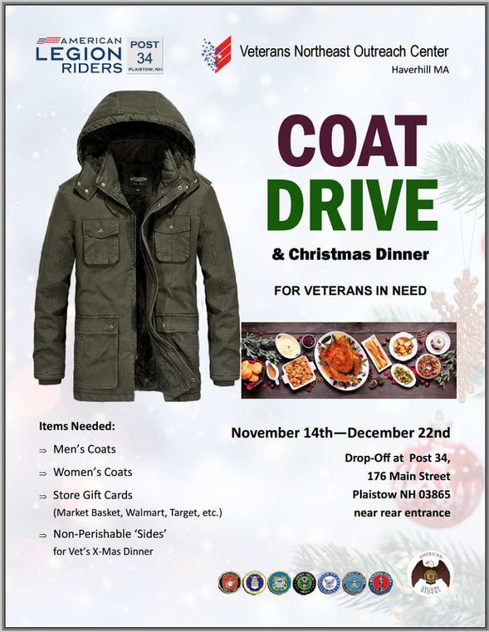Motorcycle Group ALR Coat Drive Christmas 2021